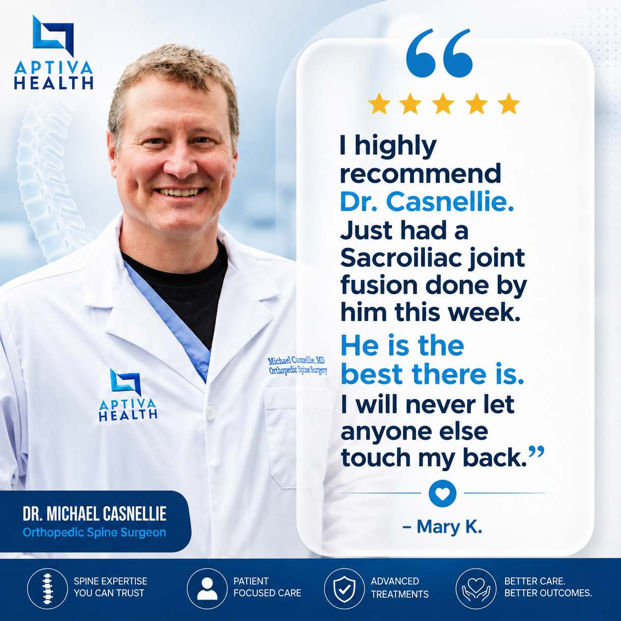 Michael Casnellie, MD - Renowned Spine Surgeon | Aptiva Health